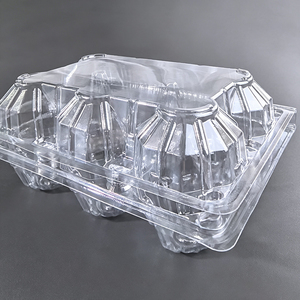 Customized 6-Grid Plastic Egg <b>Box</b> PET Chicken Holder 6 Holes <b>Recyclable</b> Food Packaging for Sushi Chewing Gum Hamburger Juice - Product Image 5
