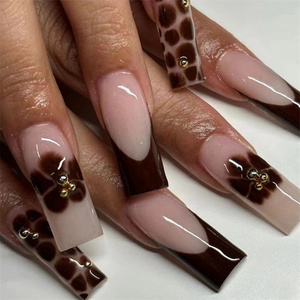 W.E.Nail Art Arco hecho a mano Diseño de fuegos artificiales Uñas postizas Prensa acrílica en las uñas - Product Image 5