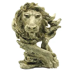 Polyresin animal statue home decoration resin tiger figurine lion tiger statue