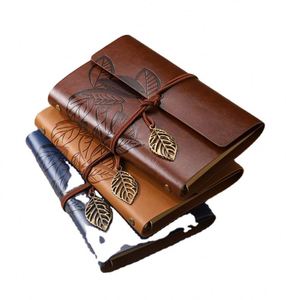 2025 <b>Custom</b> Logo Vintage Travel School PU Leather Hardcover <b>Diary</b> Notebook with Sewing Binding A6/A7 Size Gift - Product Image 1
