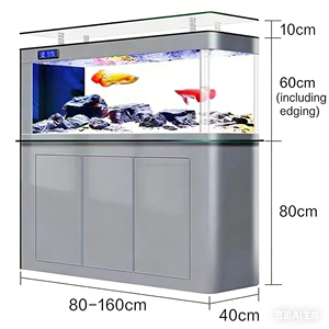 Aquarium de qualité commerciale en forme de balle, 150, 180, 200 cm de long, aquarium robuste avec système de filtration, aquarium moderne pour salon - Product Image 5