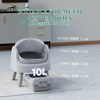 Bac à litière automatique intelligent pour chat en plastique, fonctionnement ultra-silencieux, écologique, contrôle des odeurs, nettoyage facile, grande capacité