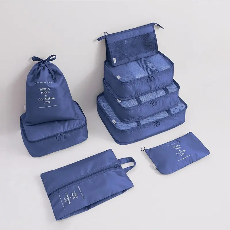 Bagage Opbergtas 8 Stuks Set Reisorganisator Tas Voor Handbagage Opvouwbare Reiskubussen Set