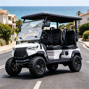 Carrito de Golf de 4 Plazas con Asientos Acolchados, Buen Agarre en el Césped, Práctico Carrito de Golf para Resorts, para Carreteras No Públicas, Eléctrico, con Certificación DOT y CE - Product Image 1