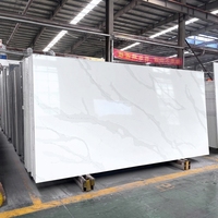Prix d'usine, dalle de quartz Horizon Calacatta, comptoirs en quartz blancs, dalle de quartz