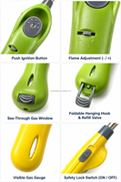 Briquet à gaz rechargeable pour barbecue, camping, cuisine, vente en gros