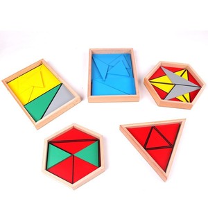 Materiales Montessori, Triángulos Geométricos de Construcción con 5 Cajas - Product Image 5