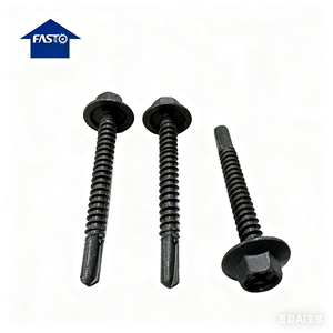 โรงงานฟาสโต้ DIN7504 # 12*3 อินด. สกรูหัวหกเหลี่ยมแบบเจาะตัวเองสำหรับหลังคาโลหะ พร้อมแหวนรอง EPDM ยี่ห้อ Ruspert - Product Image 4