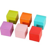 Boîte en carton carrée unie DIY, épaissie, colorée, universelle, vide, pour emballage cadeau ou boîte mystère, pour les fêtes, vente en gros, en stock