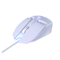 Souris de jeu filaire ultra-légère, coque alvéolée, éclairage latéral RGB, souris optique filaire pour joueur, pour jeux compétitifs