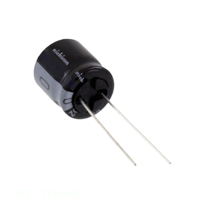 Condensador Original de 220 uF, Aluminio, 220UF, 20%, 63V, Radial, con Orificio TH, URZ1J221MHD - Product Image 1