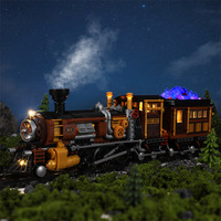 Funwhole F9006 Série Steam Punks Modèle de Dirigeable Attrapeur de Gare avec Éclairage LED, Blocs de Construction pour Enfants