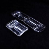 Emballage transparent personnalisé PET transparent Blister en plastique à clapet boîte pliante jetable sous vide formant des plateaux gaufrage