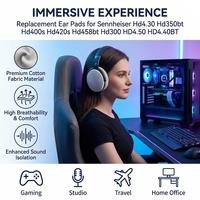 Coussinets d'oreille de remplacement compatibles avec les écouteurs Sennheiser hd4.30 hd350bt hd400s hd420s hd458bt hd300 HD4.50 HD4.40BT
