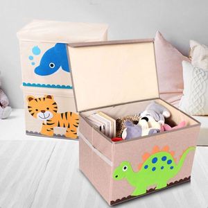 Collapsible Linen Fabric <b>Clothes</b> <b>Storage</b> Box with Carved Design Foldable Flip-Top Lid <b>Clothes</b> <b>Storage</b> Box - Product Image 6