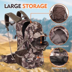 Muestra gratis al aire libre senderismo impermeable camuflaje táctico chaleco bolsa mochila caza bolsas para aventuras al aire libre - Product Image 1
