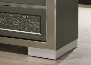 Luxury Contemporary Wood Gold Capped 2-Drawer Apartment Bedroom Nightstand Coffee TV <b>Bedside</b> Table Furniture - Product Image 4