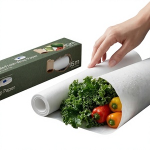 Moisture-Resistant Vegetable <b>Paper</b> Packaging Vegetable Fresh <b>Wrap</b> <b>Paper</b> <b>Roll</b> 30cm x 15 m - Product Image 1