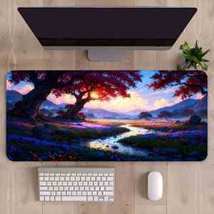 FX Printed Anime-style Cartoon Water Resistant Dreamy Landscape <b>Mouse</b> Pad Non-slip Rubber Gaming <b>Mat</b> XXL for PC Office Home - Product Image 2