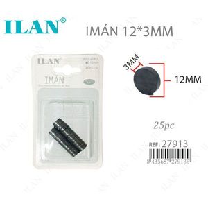 Magneti Rotondi ILAN 12x3mm 25 Pezzi per Artigianato e Forniture da Cucito - Product Image 1