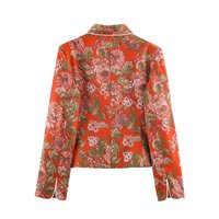 Blazer femme 2026 : Nouvelle veste de costume décontractée et élégante à imprimé, simple boutonnage, style rétro, manches longues, chic