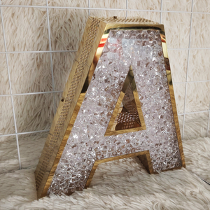 Lettres 3D LED personnalisées en acrylique diamanté, éclairées par l'avant, avec logo de nom d'entreprise, étanches IP54, lumières multicolores pour magasin ou bureau - Product Image 6