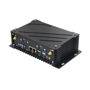 Komputer Kecil Portabel J1900 8G RAM 128GB M.2 SSD Dual RJ45 Lan 6 COM Ubuntu Pc Mini