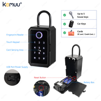 KEMUU Tuya TTlock kombinasi kunci untuk kotak penyimpanan biometrik sidik jari dinding Digital kunci kotak pintar