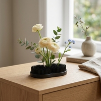Kenzan japonais pour fleurs 550g, style Soleil-Lune avec 454 aiguilles, pour la composition florale Ikebana, décoration de vase de salon