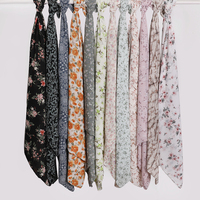 2024 nuevo impreso burbuja gasa Hijab chal envoltura cabeza bufanda playa envoltura Sarong cubrir para mujeres Floral gasa Hijab bufandas