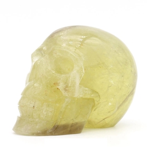 Adorno de calaveras de piedra de cristal de citrino natural, calaveras de decoración navideña - Product Image 4