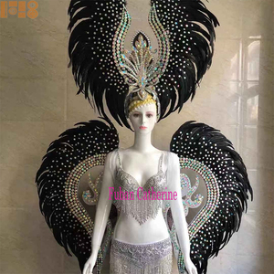 Tocado de plumas <span class=keywords><strong>Samba</strong></span> disfraz carnaval FIESTA DE Halloween <span class=keywords><strong>bar</strong></span> actuación/sombrero mascarada alas desfile - Product Image 5