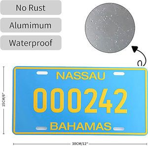 Personalice su propia placa de matrícula de metal, placa de matrícula decorativa en relieve de aluminio personalizada para la parte delantera y trasera del automóvil - Product Image 4