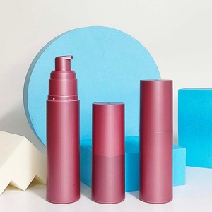 Airless Lotion Spray 15ml 50ml 30ml Matt Black Airless <b>Pump</b> <b>Bottle</b> Frosted for Serume - Product Image 4