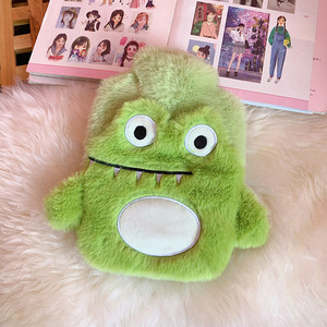 Bouteille d'eau chaude d'injection en <span class=keywords><strong>peluche</strong></span> dessin animé vache lapin dinosaure canard en forme d'animal hiver lit pieds main chaude en <span class=keywords><strong>peluche</strong></span> avec couverture en <span class=keywords><strong>peluche</strong></span> - Product Image 3