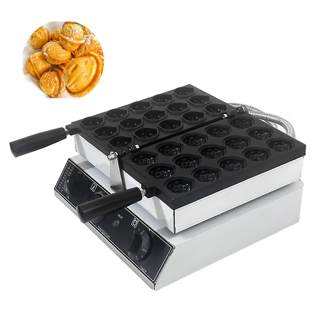 Wholesale Electric 15pcs Waffle Maker Walnut Waffle Machine Pine Machine South Korean Walnut Cake Gas Waffle Machine