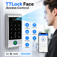 TTLock IP66 Gesichtserkennungs-Zutrittskontrollsystem Fingerabdruck-Passwort-Karten-Türschloss-Controller für Wohnungen und Büros