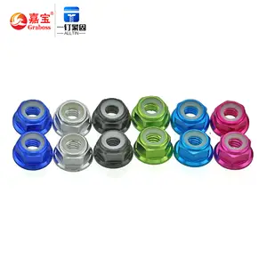 Aluminum Decorative Nut M3 M4 M5 M6 M8 Nylon Hex Insert Lock Nut Locknuts Self-locking Nut Model Player Accessories