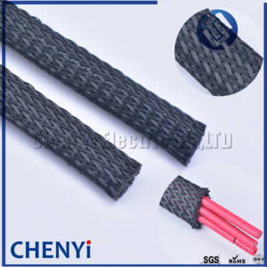 10M genişlik 4/6/8/10/12/14/16/20mm siyah tel PET naylon kablo kılıfı s tel kablo örgülü kablo kılıfı - Product Image 1