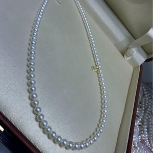 New Zhuji 4-5mm Round Flawless Freshwater <b>Pearl</b> <b>Necklace</b> Summer Collarbone Chain with Pure <b>Silver</b> Buckle Wholesale - Product Image 2