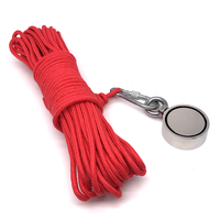 Kit d'aimant de pêche à boulon à œil SST 300KG en gros personnalisé D60 D75 D94mm double face NdFeB ensemble de corde d'aimant de pêche