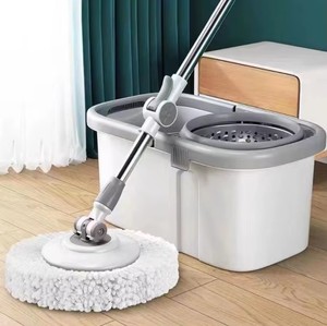 Stainless Steel Handle Self-Wringing Tile Wet Dry Use 360 <b>Microfiber</b> Magic <b>Mop</b> Floor <b>Mops</b> With Cleaning Bucket Custom Logo - Product Image 1