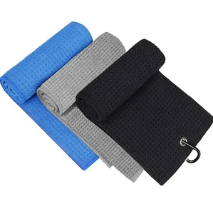 Hot Selling Perforated Waffle Design Golf Ball Sports Towel