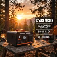 Batterie portable LiFePO4 200W 300W pour extérieur, 220V, grande capacité, pour camping, stand, voiture, maison, stockage d'énergie d'urgence
