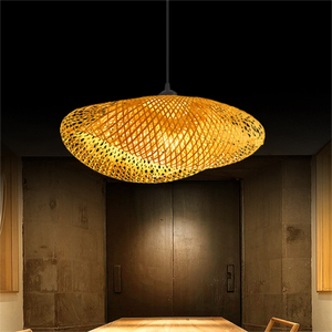 Personnalisé bambou tissé rustique B & B salle à manger <span class=keywords><strong>suspension</strong></span> classique chapeau de <span class=keywords><strong>paille</strong></span> salon de thé ferme e27 <span class=keywords><strong>suspension</strong></span> - Product Image 3