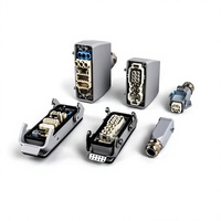 Connecteur robuste 40A 500V HDC, inserts modulaires, boîtier métallique avec presse-étoupe, double verrouillage pour armoire de commande et automatisation