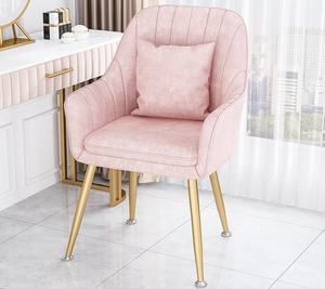 Fauteuil d'appoint moderne de luxe en tissu velours avec pieds en métal doré, prix d'usine personnalisé, vente en gros - Product Image 2