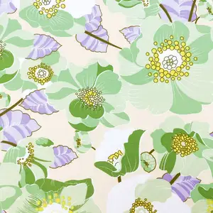 100 percent viscose big flowers printed rayon challis fabrics for dress