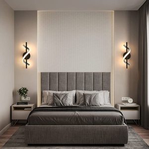 Applique murale LED moderne en aluminium blanc chaud 9W, luminaire mural décoratif minimaliste pour chambre à coucher, salon, couloir - Product Image 3
