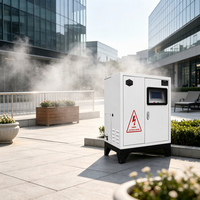 Système de refroidissement par pulvérisation pour sites de loisirs en plein air, buses de brumisation en acier inoxydable, création de brouillard extérieur pour parcs à thème
